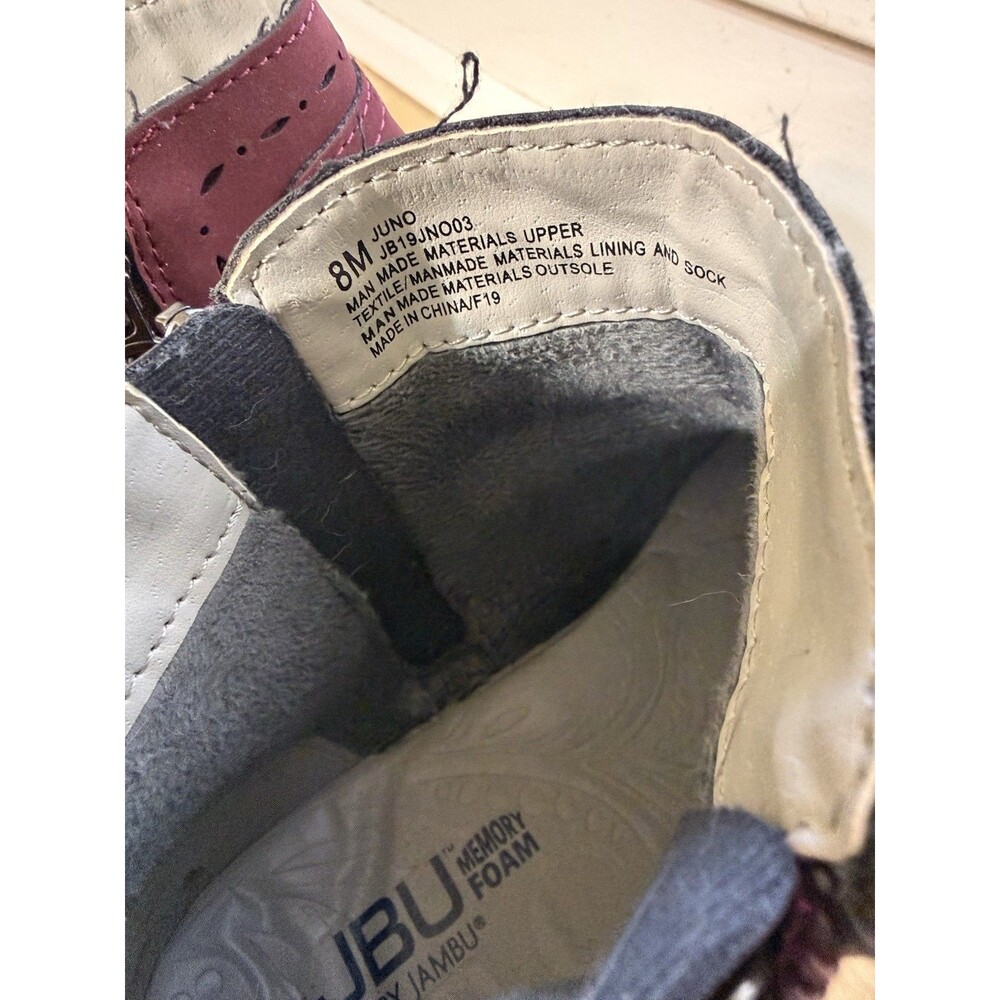 Jbu By Jambu Womens Juno Ankle Boots Red Black Side Zip Memory Foam 8 M - Picture 6 of 8